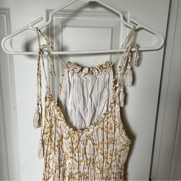 Floral maxi dress large white yellow adjustable straps summer wedding maternity - Picture 3 of 4